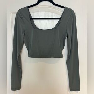 Corset Long Sleeve Crop Top